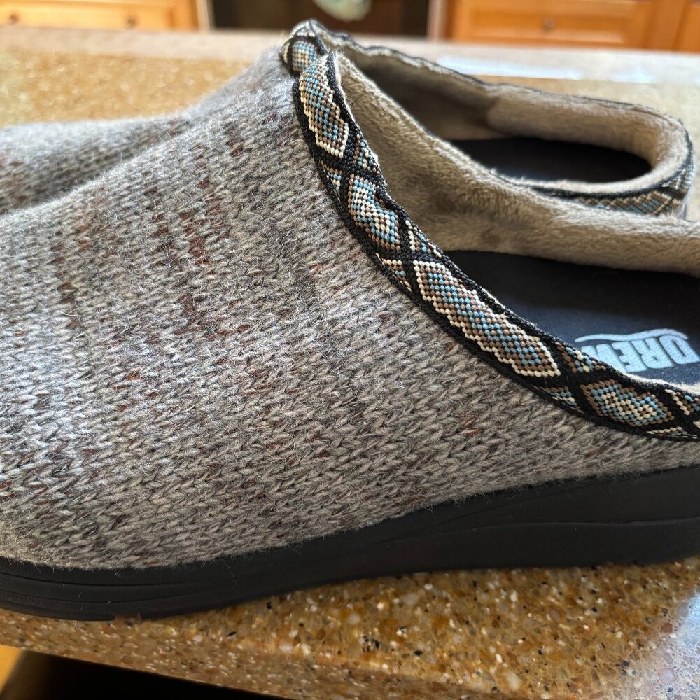 Drew Men's Relax Non-Slip Fabric Sweater Knit Slippers with Support size 11 6E